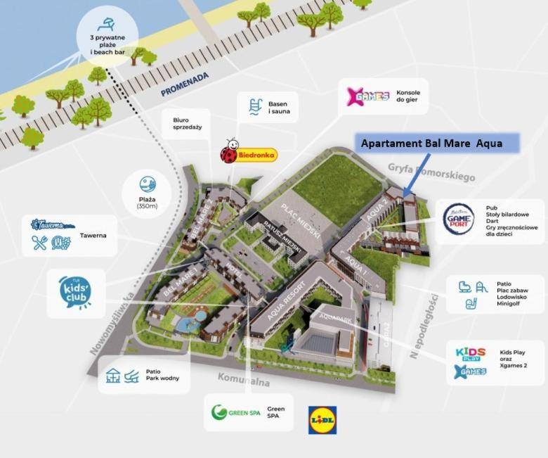 Bel Mare Aqua Apartament Parking Gratis + Taras 미엥지즈드로예 외부 사진